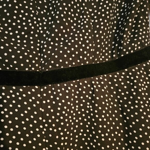 Lulus Floral To See Black Polka Dot Long Sleeve Mini Dress Size medium NWT - Picture 4 of 10